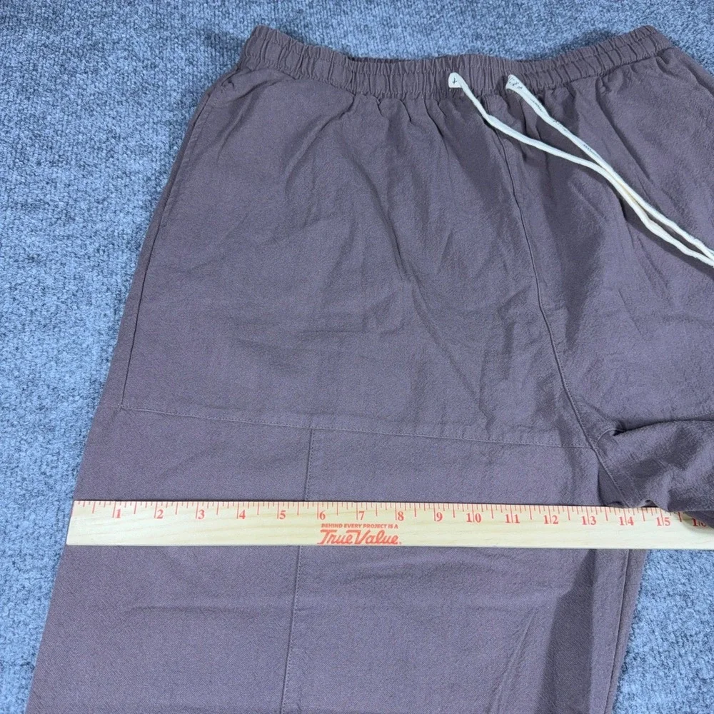 Kidoriman Mens XL Brown Cotton Jogger Pants Elastic Waist Drawstring Tapered NWT